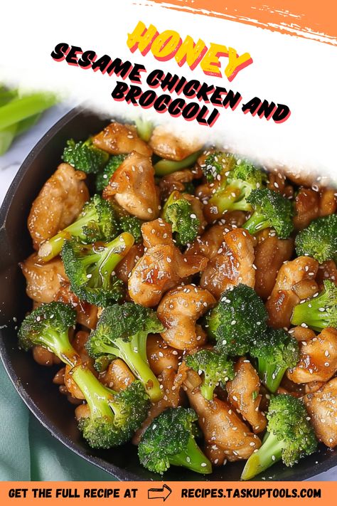 Discover the perfect balance of sweet and savory with this Honey Sesame Chicken and Broccoli recipe. Tender chicken pieces are coated in a luscious honey sesame glaze and paired with vibrant broccoli, creating a delightful dish that's both nutritious and satisfying. Perfect for weeknight dinners or meal prep, this easy recipe will become a family favorite. Explore step-by-step instructions, helpful cooking tips, and mouthwatering images that will inspire you to bring this flavorful dish to your table. Satisfy your cravings for Asian cuisine with a Asian Broccoli Recipes, Sesame Chicken And Broccoli, Sesame Glaze, Asian Broccoli, Stir Fry Ingredients, Honey Sesame Chicken, Sesame Chicken Recipe, Honey Sesame, Broccoli Recipe