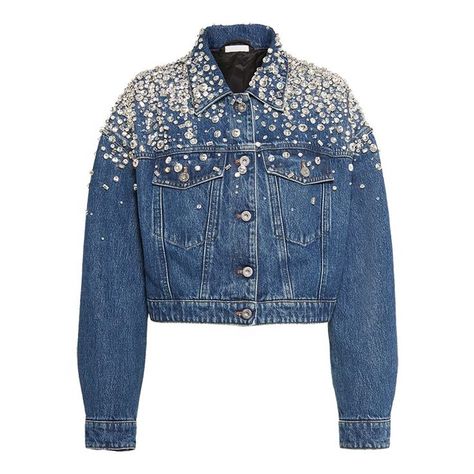 Miu Miu Embellished, Bleached Denim Jacket, Bedazzled Jeans, Designer Denim Jacket, Glitter Jacket, Boyfriend Denim Jacket, Diy Denim Jacket, Long Denim Jacket, Embellished Denim Jacket