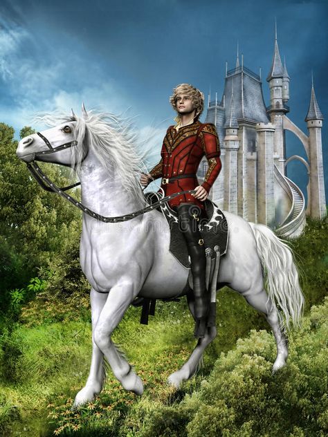 Fantasy prince on a horse. Fantasy prince on a white horse near a fairytale cast #Sponsored , #ad, #sponsored, #prince, #cast, #fairytale, #Fantasy Fantasy Prince, Castle Illustration, Prince Of Persia, Fairytale Castle, White Horse, Horse Art, Prince Charming, A Horse, Beauty Photography