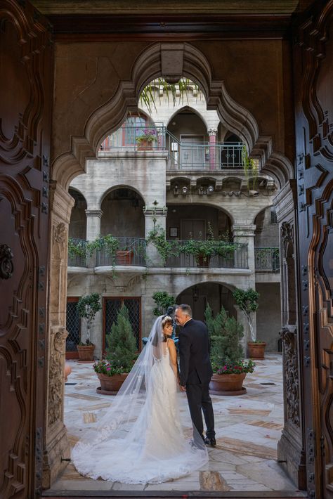 Mission Inn Wedding, Mission Inn Riverside Wedding, Riverside Mission Inn, Hacienda Wedding, Riverside Weddings, Mission Inn, Inn Wedding, Wedding Aesthetic, Big Wedding