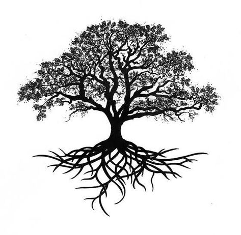 Tree Roots Tattoo, Drawing Trees, Roots Tattoo, Silhouette Tree, Trees Png, Tree Roots, Tree Drawing, Png Download, Png Image