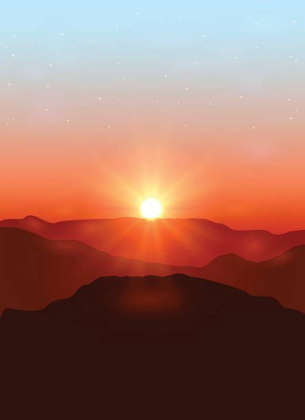 Sunrise Drawing, Line Art Lesson, Sunrise Tattoo, Sunrise Background, Mountain Sketch, Art For Walls, Sunrise Colors, Sunrise Pictures, Mountain Sunrise