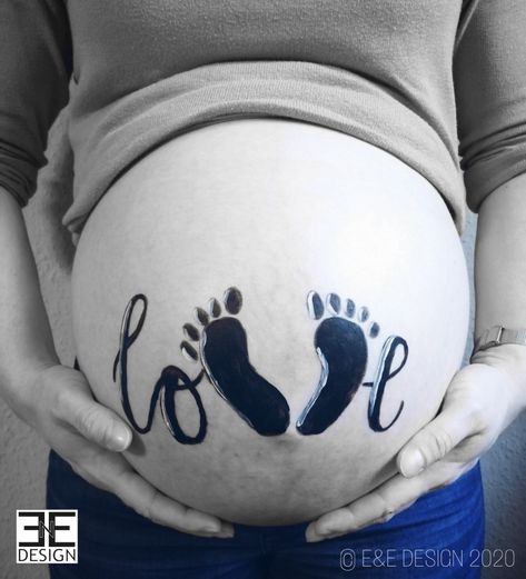 Baby Belly Paintings, Body Painting Pregnant, Pregnant Belly Painting Ideas, Belly Painting Pregnant, Belly Painting Ideas, Pregnancy Belly Painting, Baby Belly Pictures, Baby Ultrasound Pictures, Belly Cast Decorating