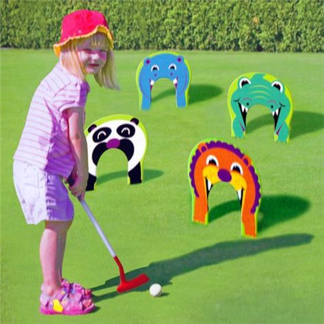 Animal Golf Outdoor Game Outdoor Party Games, Outdoor Game, Golf Party, Golf Set, Jungle Party, Backyard Games, Carnival Games, Safari Party, Indoor Games