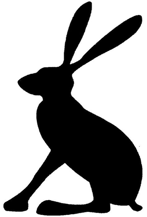 Hare Silhouette, Hare Drawing, Rabbit Applique, Applique Cushions, Animal Templates, Jack Rabbit, Free Motion Embroidery, Silhouette Stencil, Animal Silhouette