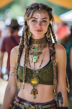 Whimsical Hair, Festival Braids, Festival Inspo, Festival Ideas, Boho Hair, Bold Jewelry, Hair Styler, Festival Hair, Glitter Hair