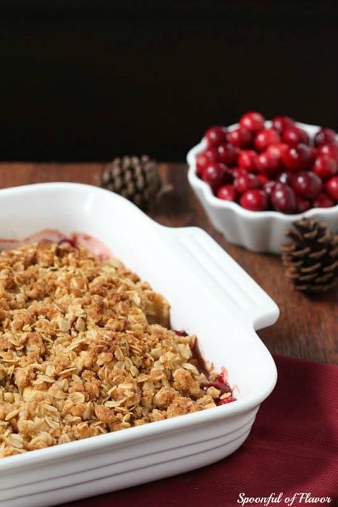 Cranberry Crumble Recipe, Pear And Cranberry, Apple Pear Crisp, Cranberry Crumble, Cranberry Cobbler, Cranberry Crisp, Apple Cranberry Crisp, Pear Crisp, Cranberry Pear