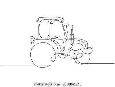 Tractor Tattoo, Farmer Tattoo, Farm Tattoo, Train Tattoo, Tractor Drawing, Continuous Line Tattoo, Truck Tattoo, Cow Tattoo, One Line Tattoo