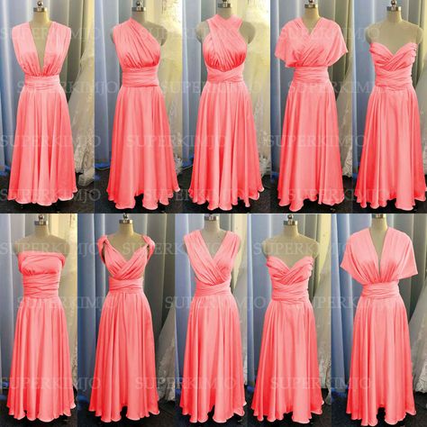 Cheap Bridesmaid Dresses, Buy Quality Weddings & Events Directly from China Suppliers:SuperKimJo Infinite Bridesmaid Dresses Long Coral Satin Cheap Convertible Wedding Party Dresses 2021 Vestidos De Dama De Honor Enjoy ✓Free Shipping Worldwide! ✓Limited Time Sale ✓Easy Return. Coral Dresses Bridesmaid, Coral Bridesmaid Dresses Beach, Coral Dress Outfit Wedding Guest, Coral Peach Bridesmaid Dresses, Coral Dress Outfit Wedding, Coral And Navy Blue Wedding, Navy Blue And Coral Wedding, Coral Bridesmaid Dresses Long, Coral And Teal Wedding