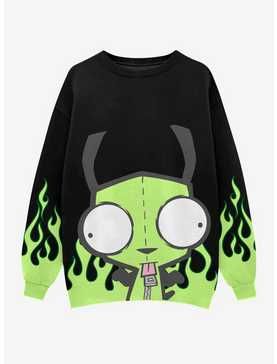 Scene Kid Outfits, Green Flames, Invader Zim Gir, Alien Clothes, Zim Gir, Hot Topic Clothes, Pop Pop Shirts, Girls Sweatshirt, Alt Outfits