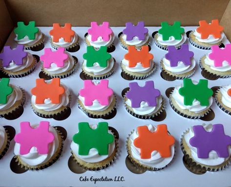 Missing Piece Puzzle piece Cupcakes for adoption Foster Adoption, Adoption Party, Foster To Adopt, Birthday Party Food, Cupcake Ideas, Puzzle Piece, Cupcake Party, Missing Piece, Puzzle Pieces