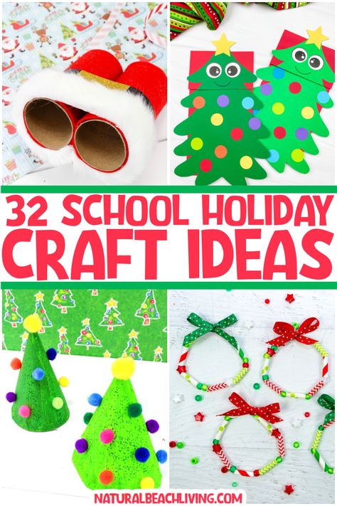 Make Christmas Special For Kids, Christmas Crafts For Elementary Kids, Christmas Ornaments Homemade Kids, School Holiday Crafts, Holiday Craft Ideas, Grinch Crafts, Christmas Merry And Bright, Christmas Arts, Christmas Crafts For Toddlers