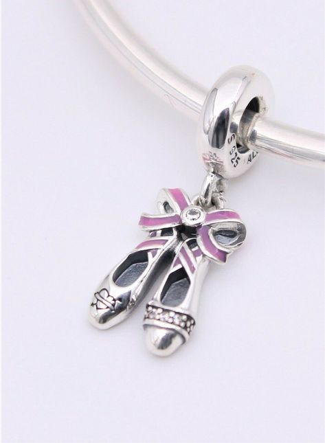 Punk Ballerina, Pandora Heart Bracelet, Pink Ballerina Shoes, Pandora Charms Pink, Pandora Bracelet Designs, Pandora Jewelry Charms, Jewelry Pandora, Pandora Pink, Music And Dance