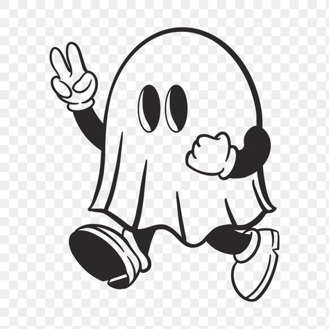 Halloween Line Art, Aesthetic Pngs, Graphic Design 101, Ghost Cartoon, Element Design, Ghost Png, Line Artwork, Cartoons Png, Graphic Design Lessons