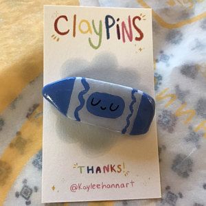 Clay Pins Diy, Clay Pin Ideas, Clay Pins, Clay Magnets, Clay Diy Projects, Clay Crafts Air Dry, Tanah Liat, Handmade Pins, Cute Polymer Clay