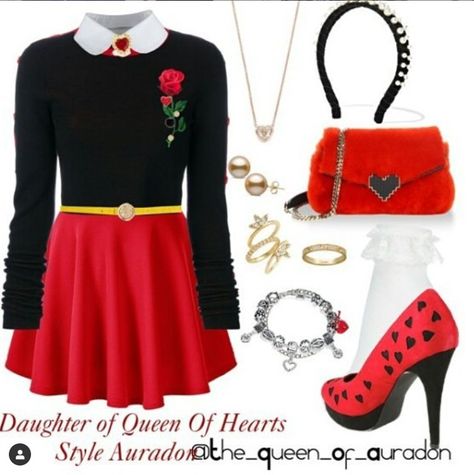 Wonderland Outfit, Alice In Wonderland Outfit, Descendants Dr, Lizzie Hearts, Queen Of Hearts, Descendants, Kpop Outfits, Outfits Casuales, Alice In Wonderland