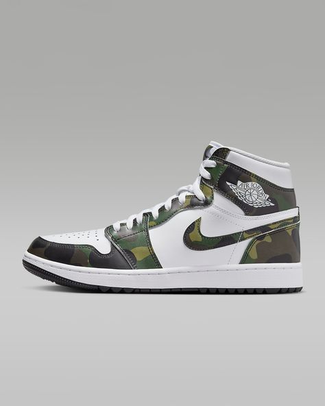 Air Jordan I High G Men's Golf Shoes. Nike.com Nike Air Jordan 1 High, Camo Men, Nike Models, Golf Shoes Mens, Wings Logo, Nike Air Jordan 1, Air Jordan 1 High, Jordan 1 High, Mens Golf