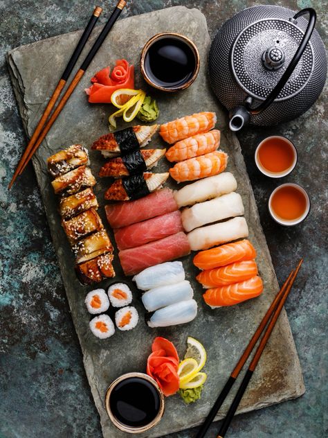 #Food #Foodie #FoodPorn #Foodgasm #Sushi #Recipe #Recipes #Yum #Yummy Japanese Food Photography, Sushi Bake, Sushi Recipe, Sushi Platter, Sushi Set, Japanese Sushi, Sushi Recipes, Sushi Restaurants, Sushi Rice