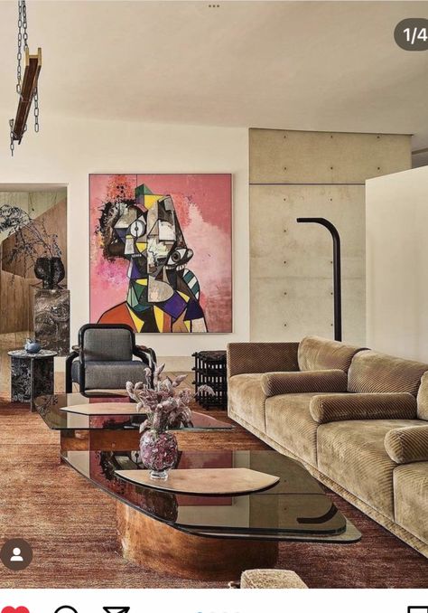 Kelly Wearstler Interiors Bedrooms, Kelly Wearstler Living Room, 1970s Apartment, Kelly Wearstler Interiors, Vincenzo De Cotiis, George Condo, Art Deco Home, Kelly Wearstler, Eclectic Interior