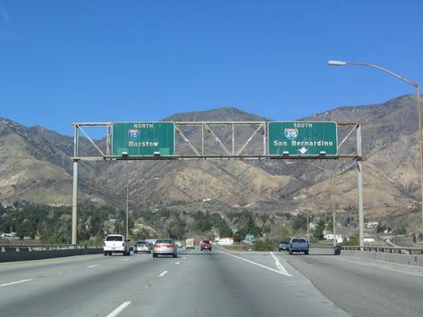 California @ AARoads - Interstate 15 North - Ontario to Hesperia Hesperia California, San Bernardino County, San Bernardino, Road Signs, Highway Signs, Ontario, California, Road, Signs