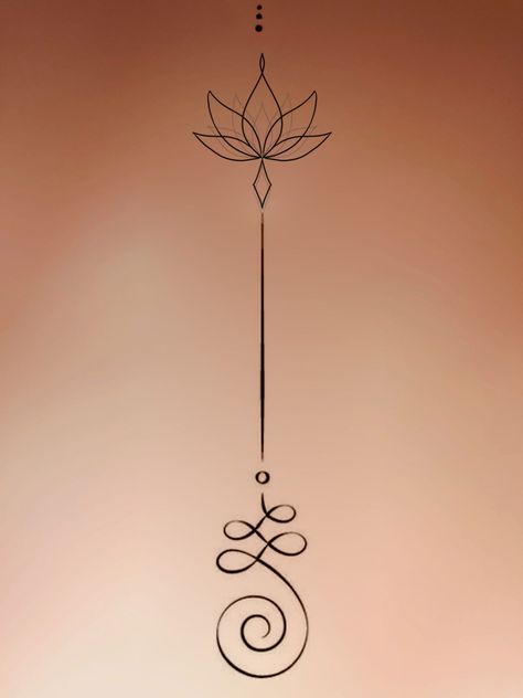 195+ Meaningful Unalome Tattoo Ideas (2023) - TattoosBoyGirl Unalome Lotus, Small Symbol Tattoos, Tato Dengan Makna, Buddhist Tattoo, Boho Tattoos, Unalome Tattoo, Polynesian Tattoos, Muster Tattoos, Spine Tattoos For Women