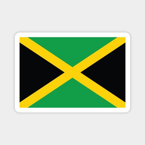 Jamaica National Flag -- Choose from our vast selection of magnets to match with your desired size to make the perfect custom magnet. Pick your favorite: Movies, TV Shows, Art, and so much more! Available in two sizes. Perfect to decorate your fridge, locker, or any magnetic surface with. Jamaica Flag, Sleepover Things, Sleepover Things To Do, Flag Art, National Flag, Custom Magnets, Jamaica, Magnets, Favorite Movies