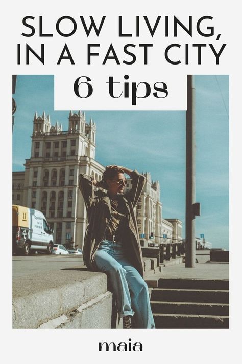 Want the serentiy and calm of a slow life without giving up your urban playground? Cultivate slow conscious living while living in the city with these six tips! Whether you're living in Berlin, New York City (NYC), LA, Seattle, Houston, Milan, Tokyo, or London these easy mindfulness tips will help you cultivate slow! #slowliving #citylife #balance #mindfulness #mindful #conscious #consciousliving #city #NYC #living #lifestyle #citylifestyle #slowlifestyle #urbanlife #tips #selfhelp #selfcare Woman In Overalls, Live Slow, Countryside Home, Urban Playground, Nyc Living, Slow Lifestyle, Living In London, City Lifestyle, Conscious Living