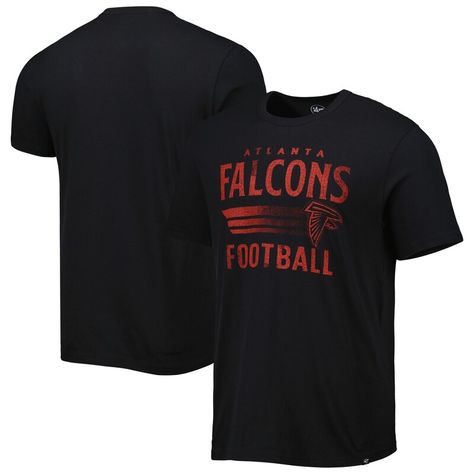 Portray your enthusiasm for Atlanta Falcons football by wearing this Rider Franklin T-shirt from '47. It features distressed Atlanta Falcons graphics in a vintage design to represent your lifelong fandom. The lightweight fabric and classic crew neck will also help make this tee feel extra comfortable. Atlanta Falcons Football, Football Shirt Designs, Falcons Football, Look Short, Cute Shirt Designs, Atlanta Falcons, Sports Shirts, Football Shirts, Cute Shirts