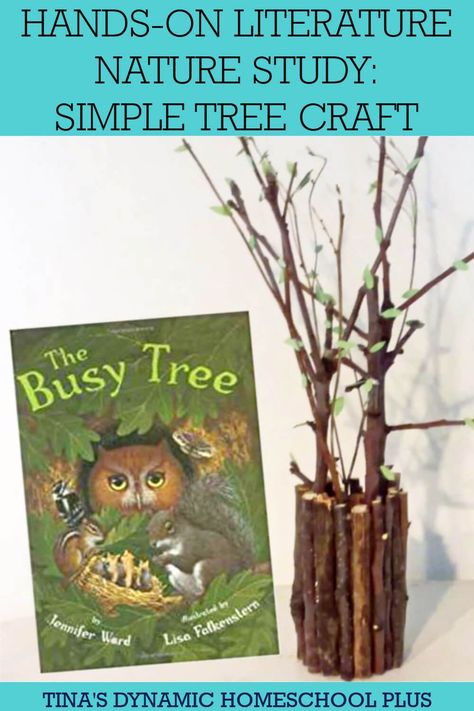 Hands-On Literature Nature Study: Simple Tree Craft.Picture books offer plenty of opportunities for hands-on nature study fun. One of our favorites is The Busy Tree by Jennifer Ward, because it not only teaches about trees in a gentle, poetic voice, it describes many of the animals who live in or find food in trees.I have  a hands-on literature activity which is a simple tree craft. Tree Unit Study, Tree Unit, Jennifer Ward, Craft Spring, About Trees, Making Notes, Literature Activities, Fun Educational Activities, Tree Study