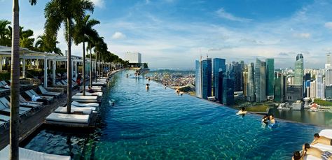 Moshe Safdie, Sands Singapore, Hotel Swimming Pool, Singapore Hotels, Infinity Pools, Sands Hotel, Best Rooftop Bars, Hotel Pool, Rooftop Pool