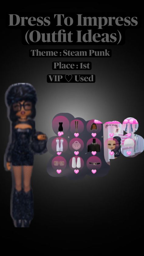 - theyluvme. -   Theme : Steam Punk    VIP ♡ Used Steam Punk, Dress To Impress, Steam, Outfit Ideas