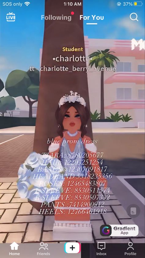 Blue Prom Dress Berry Avenue Codes, Bloxburg Outfit Codes Blue Dress, Blue Dress Codes Berry Ave, Crown Codes Berry Ave, Berry Avenue Outfit Codes Prom, Berry Avenue Prom Dress Codes Roblox White, Prom Outfit Codes, Prom Codes Berry Ave, Clothing Codes