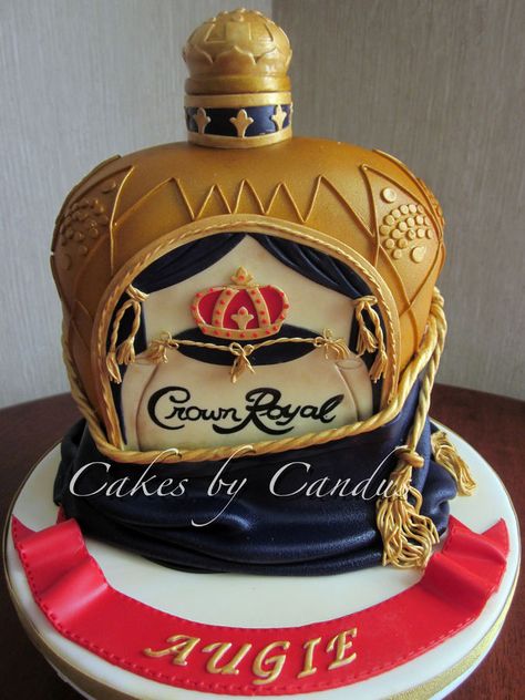 Crown Royal Cake — Misc 3D Cakes Royal Cake Ideas, Crown Royal Cake Ideas, Royal Cookies Recipe, Royal Cake Design, Crown Royal Cookies, Crown Royal Cake, Royal Cakes, Shoe Cakes, 60th Bday