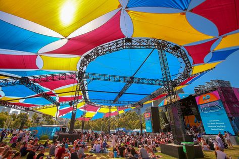 Melbourne Skyline, Future Festival, World Youth Day, Boom Lift, Vibe Tribe, Global City, Shade Canopy, Beach Ideas, Retractable Awning