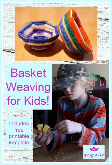 Mini Basket Weaving – But First We Craft Native American Weaving For Kids, Native American Activities For Kids, Easy Basket Weaving, Native American Basket Weaving, Weaving Projects For Kids, Basket Weaving For Kids, Cup Weaving, Indigenous Teachings, Native American Weaving