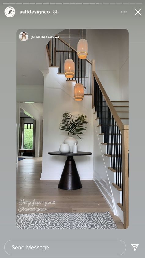 Curved Staircase Foyer Entryway, Foyer Ideas Entryway Stairs, Modern Foyer Entryway, Modern Curved Staircase, Foyer Staircase Entryway, Curved Staircase Foyer, Stylish Stairs, Foyer With Stairs Entryway, Entryway Ideas Modern