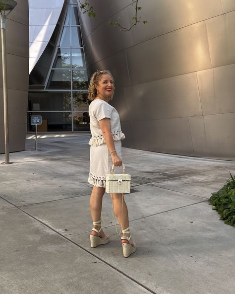 Boho-chic but make it sophisticated: This @lulus beige tassel cropped top and matching tassel skirt, teamed up with lace-up espadrille wedges, make for the ultimate summer outfit. These espadrilles remind me of ones I had in Boston years ago. They’re so comfortable that I walked from Kenmore to Coolidge Corner that summer. How are you styling your boho look? #lulusambassador #lovelulus #BohoChic #TasselTrend #SummerStyle Lace Up Espadrille Wedges, Tassel Skirt, Lace Up Espadrilles, Boho Look, Espadrilles Wedges, In Boston, Cropped Top, Summer Outfit, Fashion Lover