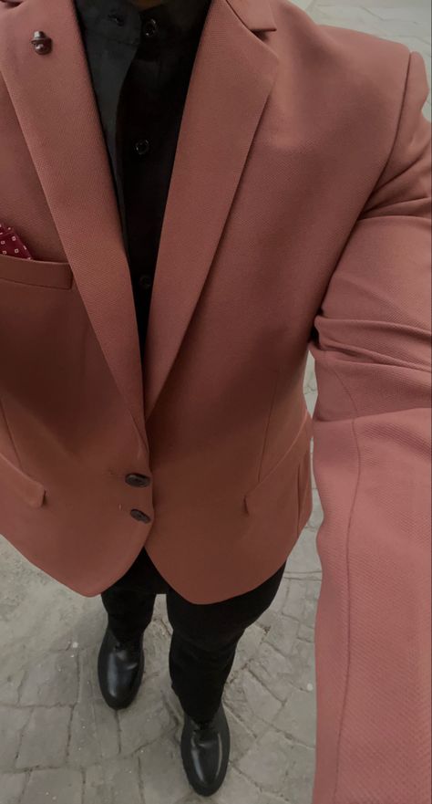 Peach Blazer Outfit Men, Peach Colour Suit For Men, Peach Suit Men, Peach Blazer Outfit, Blazer Outfits Men Wedding, Peach Outfit Ideas, Outfit Idea For Men, Peach Colour Combinations, Pink Suit Men