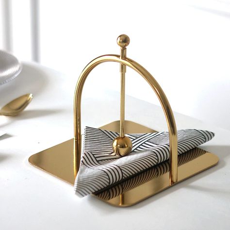 PRICES MAY VARY. [Size & Weight]: Package: Size-7.8 X7.8 X7.8Inches Wight-1.55lbs; Napkin Holder: Size-6.89X6.89 X6.3Inches Weiight-1.15lbs [Romantic & Love]: This modern design napkin holder gives the feeling of romantic and love. It will greatly emphasize the atmosphere of space where this napkin holder is in.. [Stable Quality]: Made of high-quality alloy can be used for a long time under the dry environment. [ Art Style Decoration]: Creative and art style home staging and modern decor. [Ins S Modern Napkin Holders, Luxury Napkin, Table Home Decor, Counter Decor, Home Decor Modern, Trendy Home, Party Napkins, Gold Decor, Napkin Holder