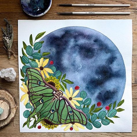 When I was looking for inspirational flower images of daisies I found that the Egyptians believed that daisies represented a devotion to… Spanish Moon Moth, Boho Dorm Decor, Insect Illustration, Nature Decal, Boho Dorm, Moth Print, Moon Moth, Arches Watercolor Paper, Cute Laptop Stickers