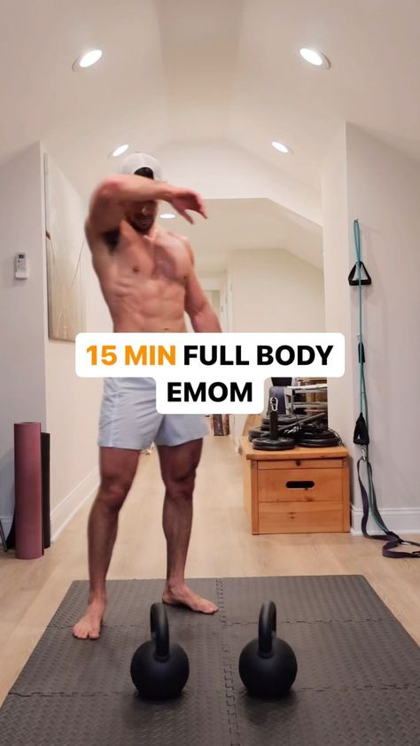 Dave Fano | 15 Min Full Body EMOM.. 5 Rounds: 1st Minute • 5 Push-ups • 5 Cleans • 5 Push Presses 2nd Minute • 5 Squat Lunge Lunge 3rd Minute • 10… | Instagram Full Body Emom Workout, Emom Workout, Circuit Training, Push Ups, Functional Training, Burpees, Kettlebell, Fitness Workout, Full Body