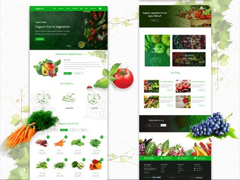 e-Commerce Organic Vegetable and Fruits store by Madheswaran Vegetable And Fruit, Organic Fruit, Organic Vegetables, Silver Spring, Ecommerce Website, Design Development, Psd Templates, Store Design, E Commerce