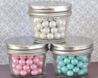 Mason jars bulk | Etsy Mason Jar Sizes, Mason Jar Wedding Favors, Mason Jar Candy, Mason Jar Favors, Wedding Favour Jars, Baby Shower Favors Diy, Favour Jars, Cheap Favors, Mini Mason Jars