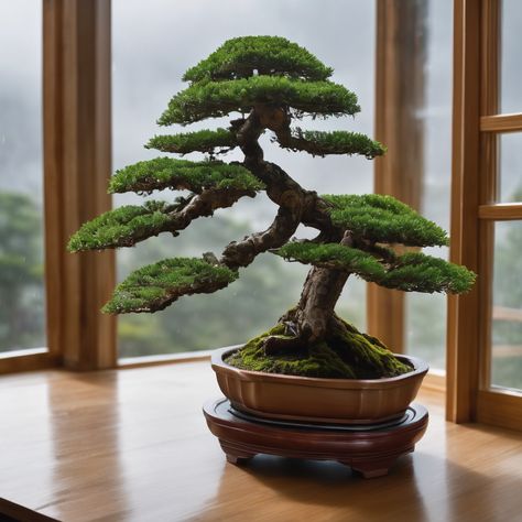 Bonsai Tree Aesthetic, Japanese Bonsai Tree, Mission Style Homes, Interior Design Plants, Small Japanese Garden, Bonsai Tree Types, Japanese Tea House, Sci Fi Landscape, Japanese Tree