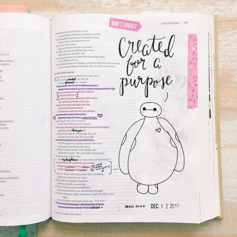 Big Hero 6 Baymax Disney Bible Journaling  Instagram: @christiangirls Disney Bible Journaling, Bible Drawings, Isaiah Bible, Bible Drawing, Verse Mapping, Bible Journaling Ideas Drawings, Bible Doodling, Bible Ideas, Inspire Bible Journaling