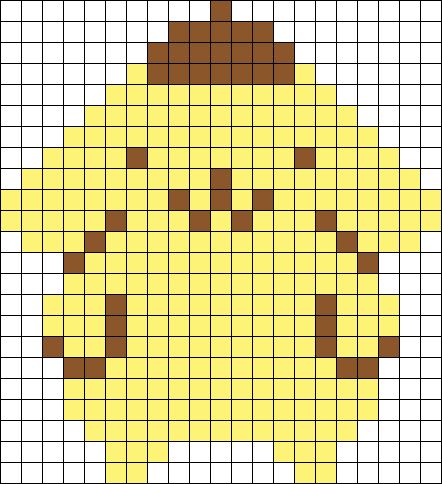 Pompompurin Perler Beads, Pompompurin Alpha Pattern, Pompompurin Gif Pixel, Sanrio Kandi Patterns, Pompompurin Cross Stitch, Kandi Gameboy Pattern, Photo Pattern, Kandi Patterns, Bead Sprite