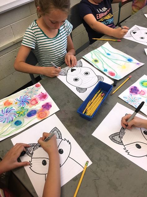 SPRINGTIME BUNNY, BEAR OR FOX! 2nd Grade – Art with Mrs Filmore 2nd Grade Art Lessons, Summer Camp Art, Elementary Art Rooms, First Grade Art, Bunny Templates, Animal Art Projects, 2nd Grade Art, Spring Animals, Elements And Principles