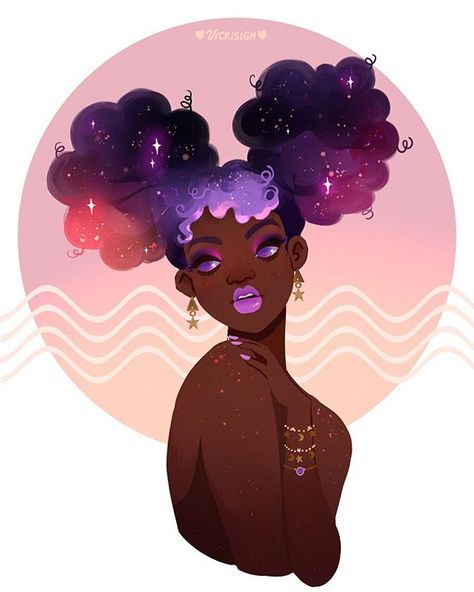 ✨ space buns ✨ #artistsofinstagram Galaxy Things, Bad Gyal, Space Buns, Moon Aesthetic, Character Sheets, Tattoos Women, Black Artwork, Black Art Pictures, Dope Art