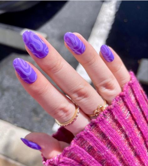 Different Shade Of Purple Nails, Purple Nail Design, Neon Purple Nails, Dark Purple Nails, Purple Glitter Nails, Purple Nail Designs, Nude Nail Designs, Purple Nail, Simple Acrylic Nails