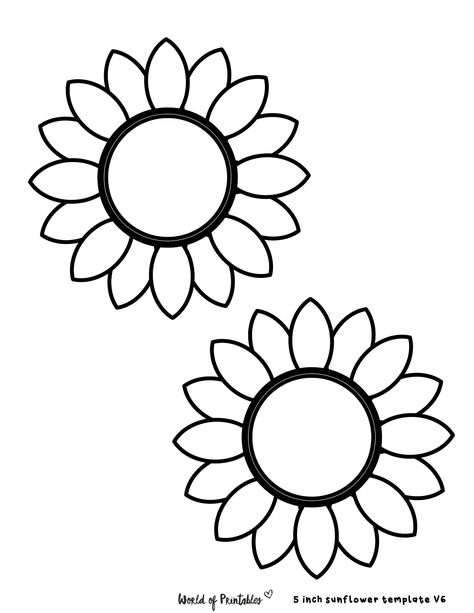 Sunflower Clipart Black And White, Sunflower Facts, Poppy Template, Sunflower Black And White, Printable Sunflower, Baby Art Crafts, Sunflower Template, Sunflower Stencil, Sunflower Coloring Pages